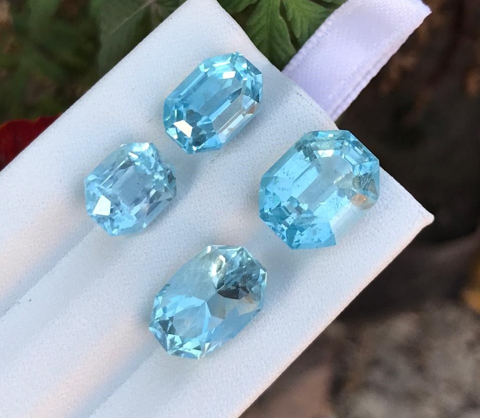 natural blue aquamarine gemstones - gandhara gemstones