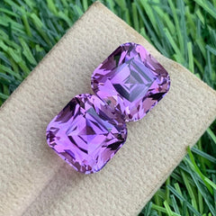 18.35Ct Pink Purple Amethyst Pair