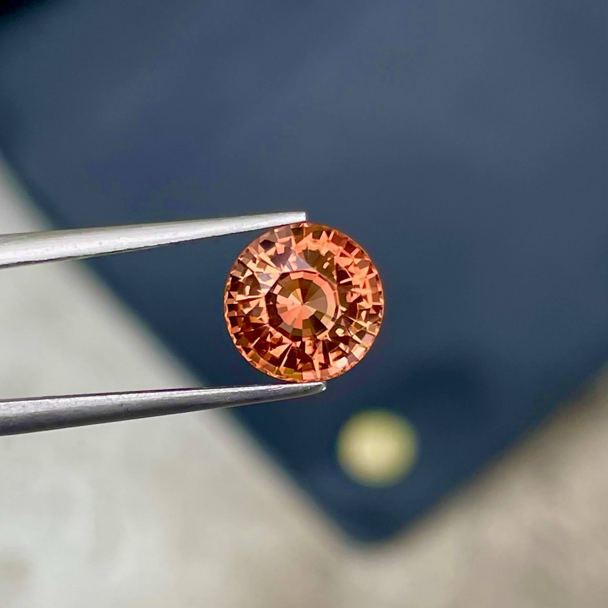 3.31 Carat Round Sunset Tourmaline Gem 