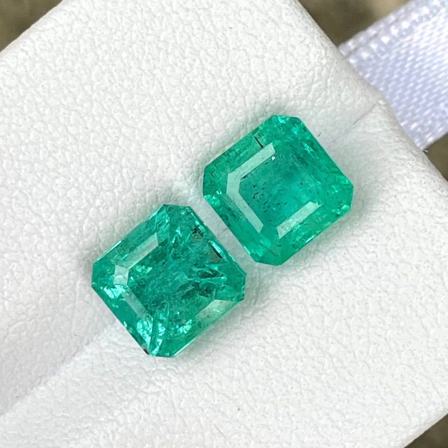 4.75 Carats Emerald Pair Asscher Cut