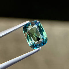 1.49ct Teal Sapphire Cushion Cut