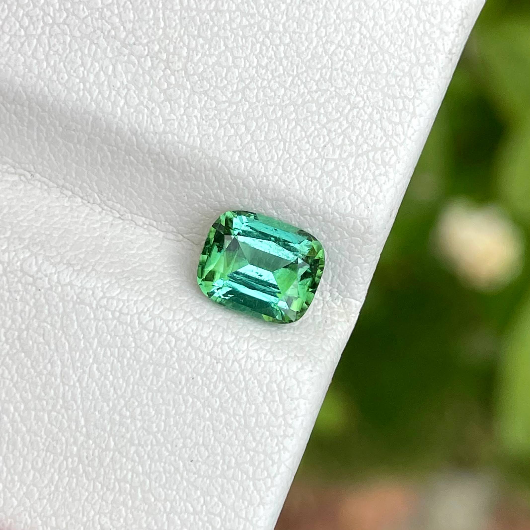 1.45 Carat Mint Green Tourmaline Stone 