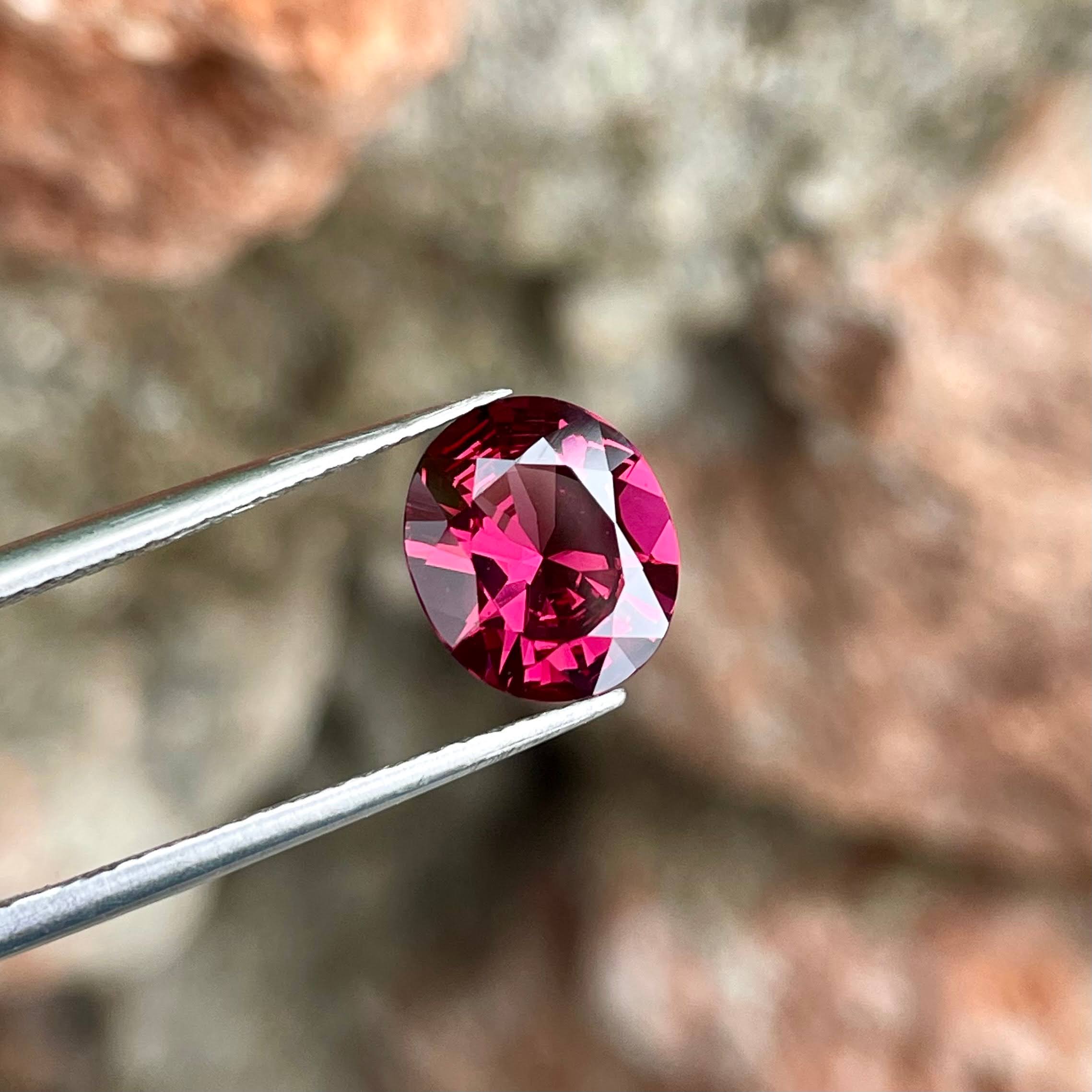 2.35 Carat Reddish Pink Garnet Stone