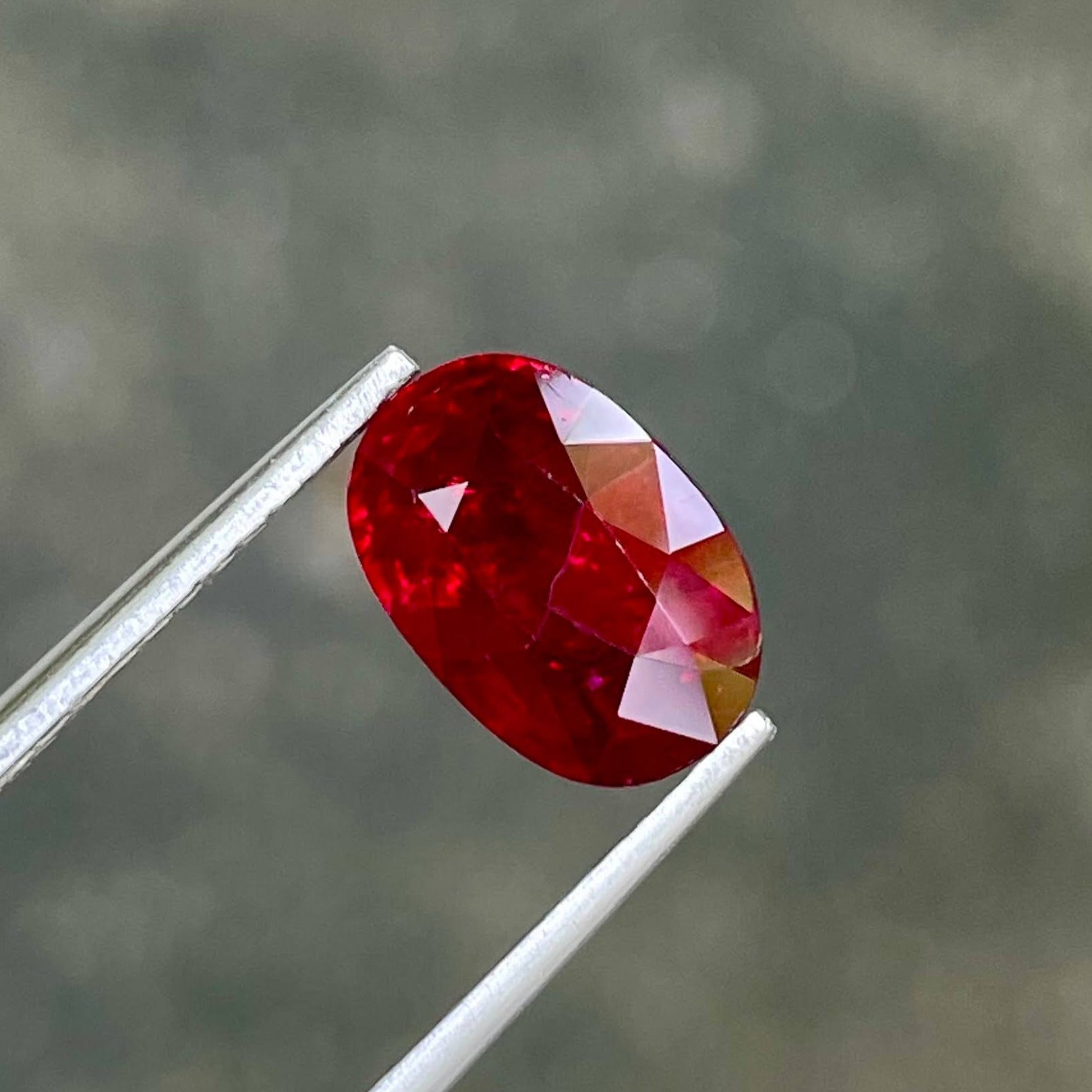 3.13 Carats Blood Red Ruby Oval Stone