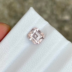 1.39 Carats Peachy Topaz Asscher Cut