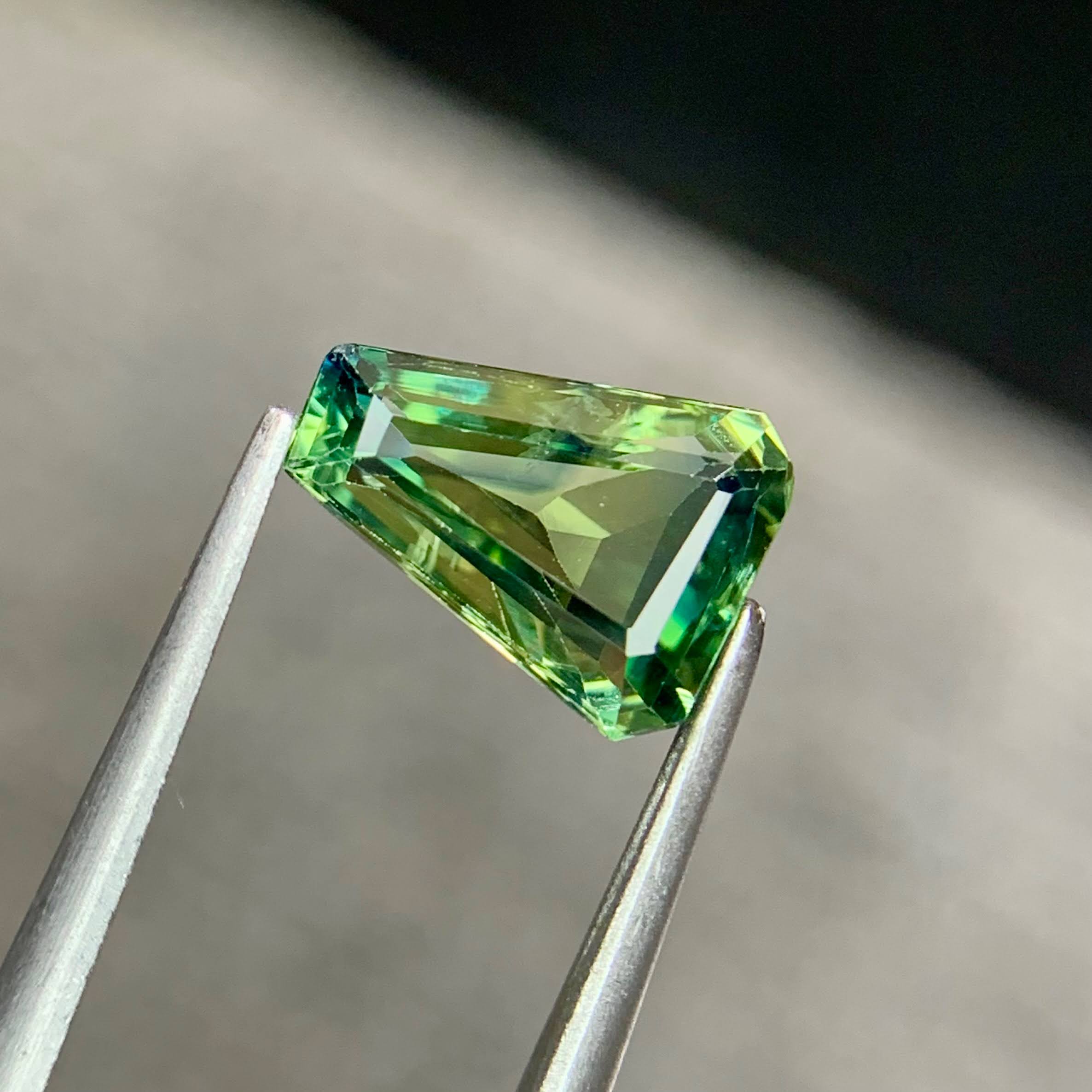 1.71 Ct Teal Sapphire Custom Cut