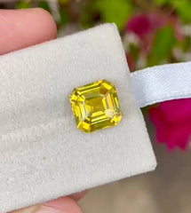  5.10 Carat Natural Yellow Sapphire Asscher Cut