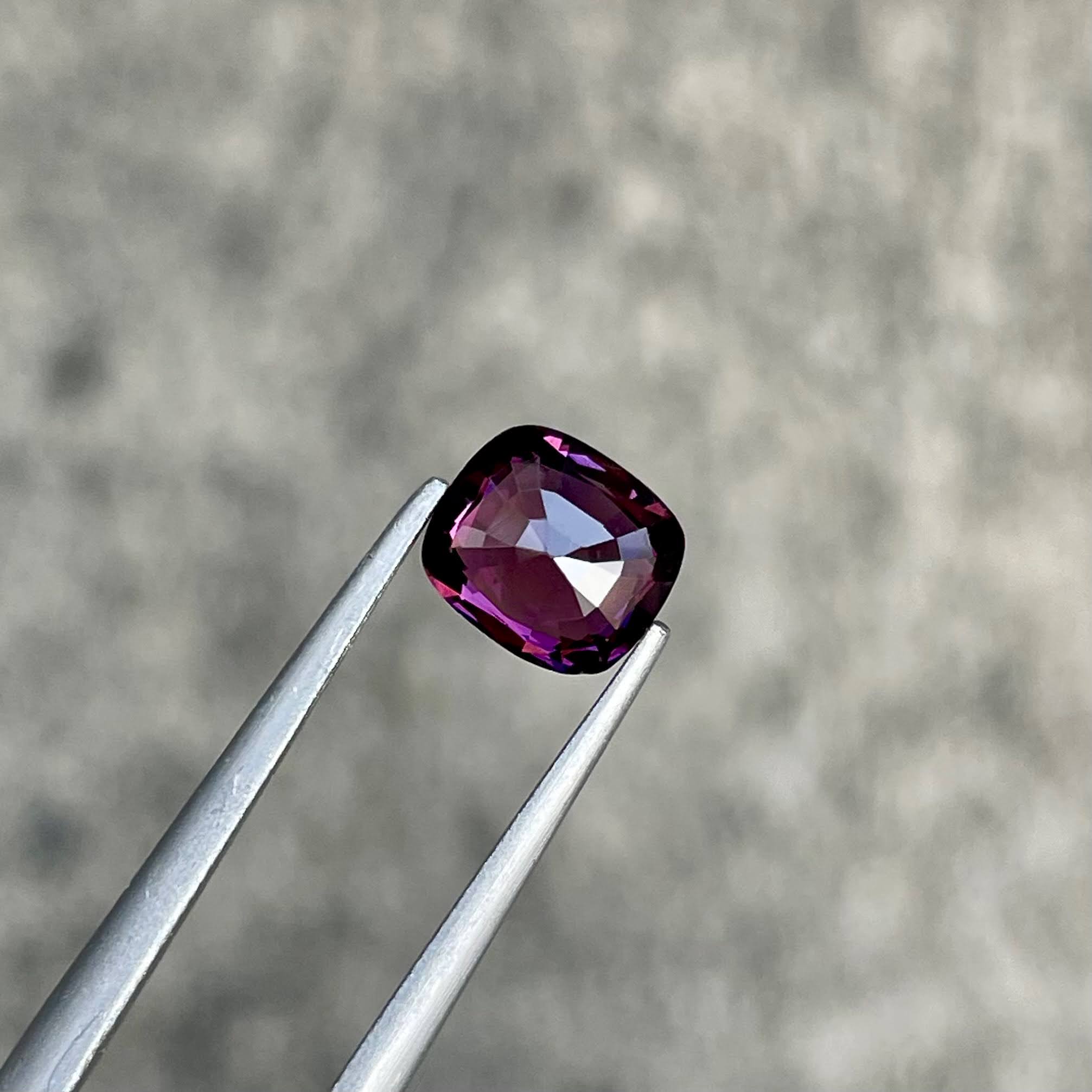 1.32 Carat Purple Spinel Cushion Cut