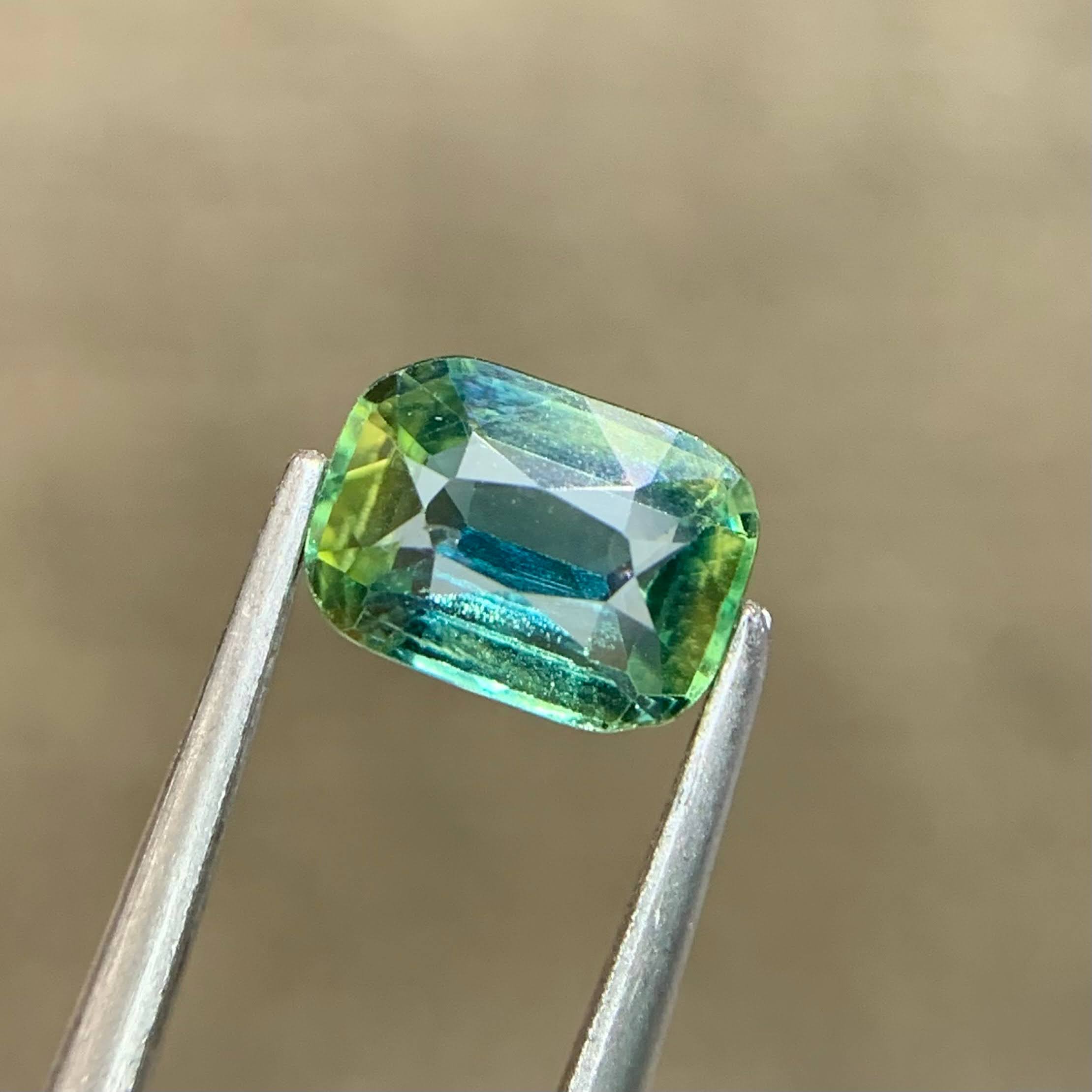 1.11ct Teal Sapphire Cushion Cut