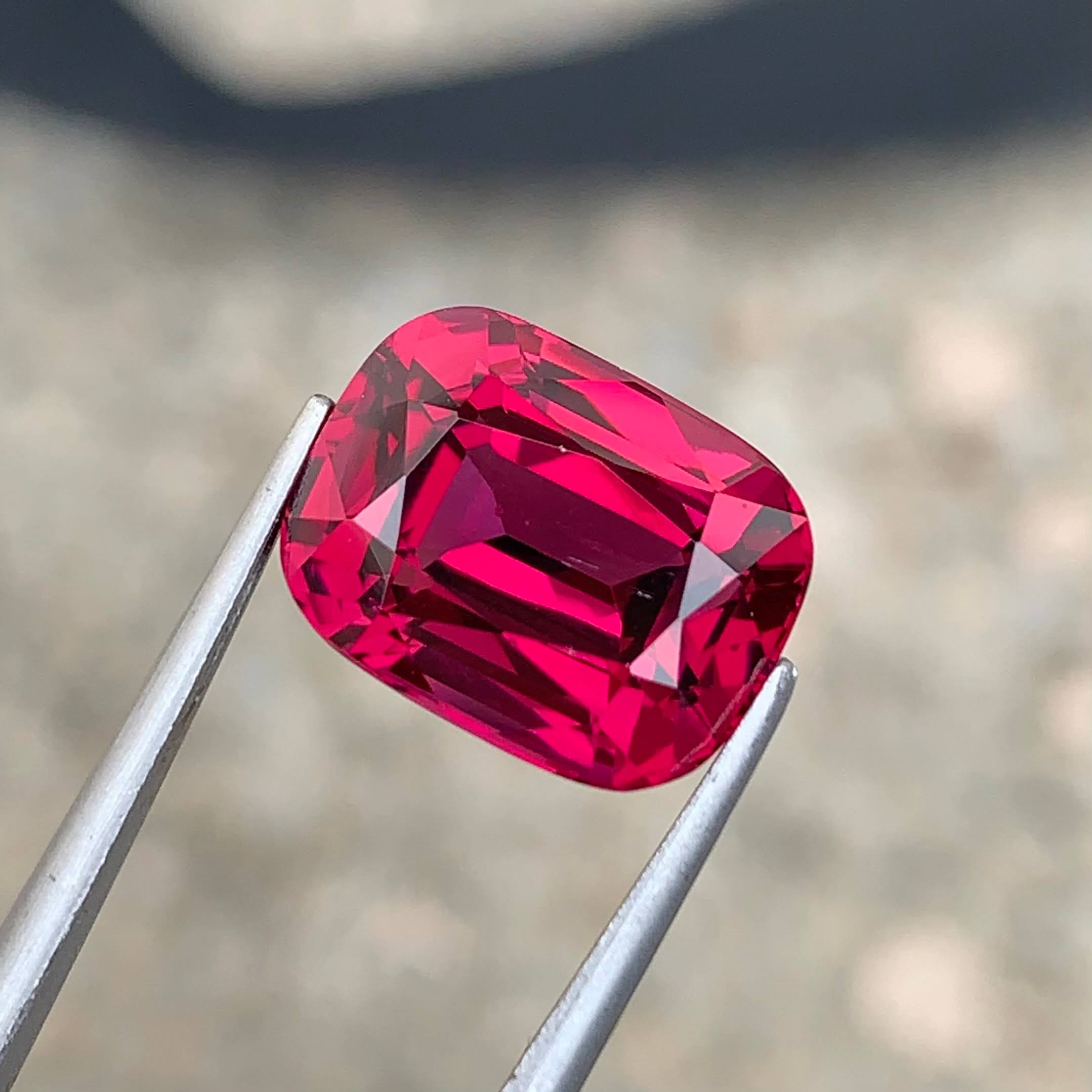 8.21Ct Rose Red Garnet