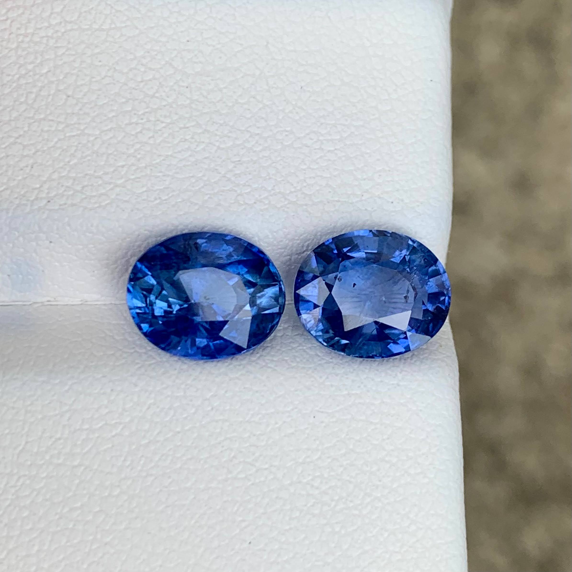 7.23Ct Blue Sapphire Pair