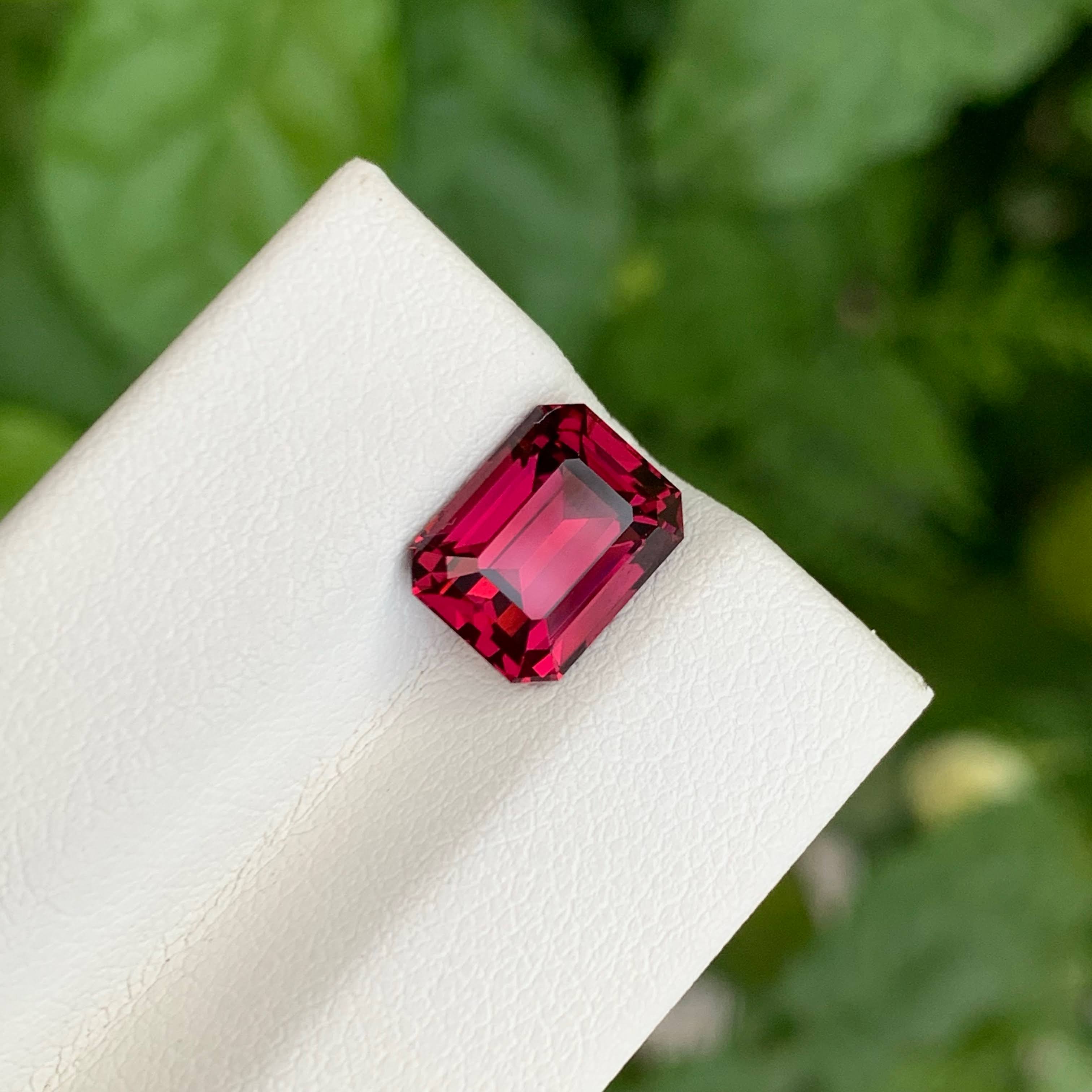 3.80 Carat Pinkish Red Garnet Stone
