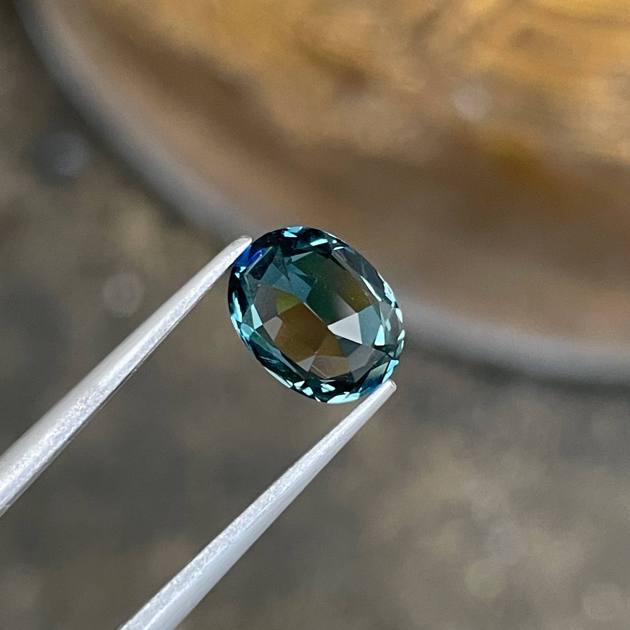 2.53 Carats Teal Blue Spinel Gemstone