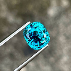 5.45 Carats Blue Cushion Zircon Stone