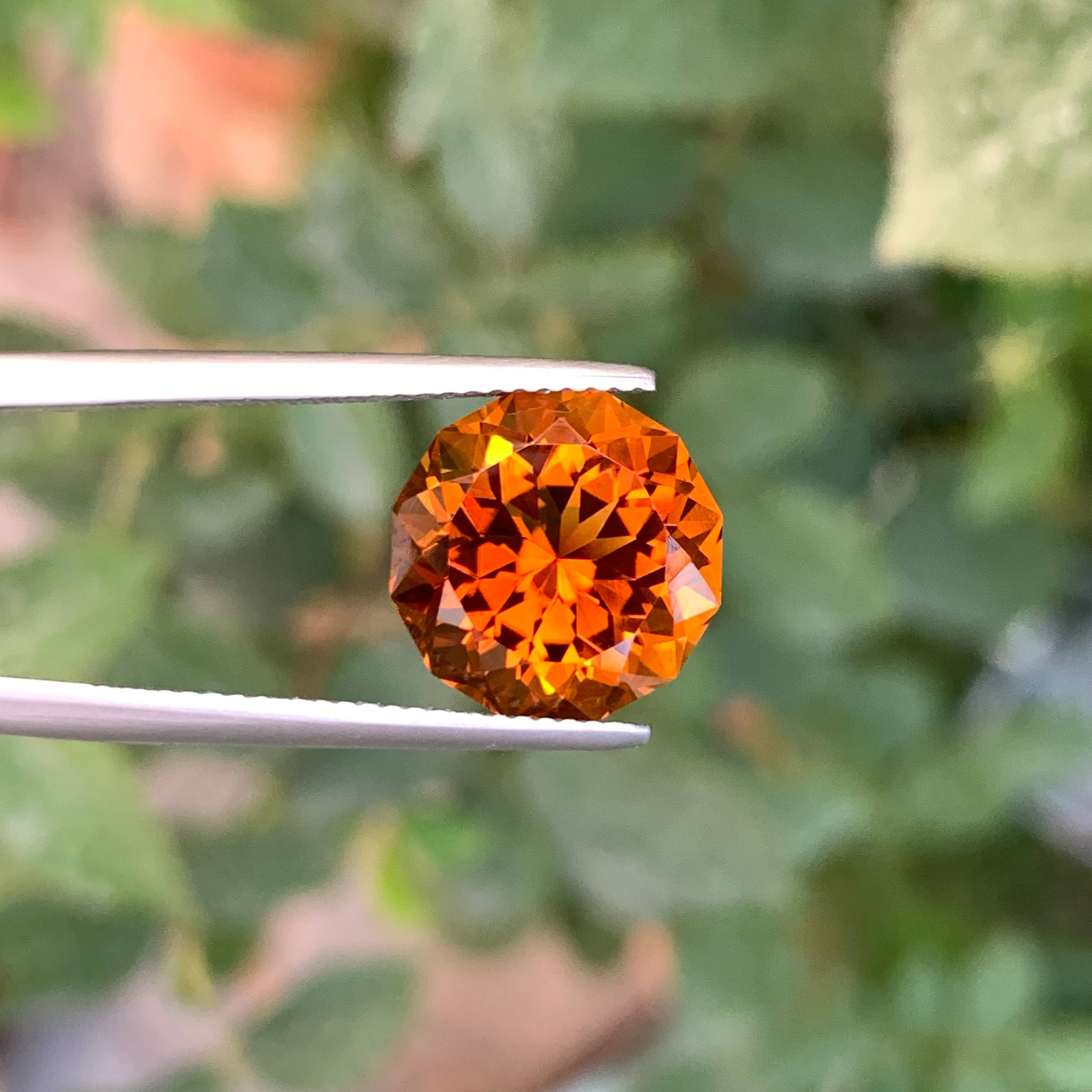 6.55 carats Loose Fire Citrine Stone