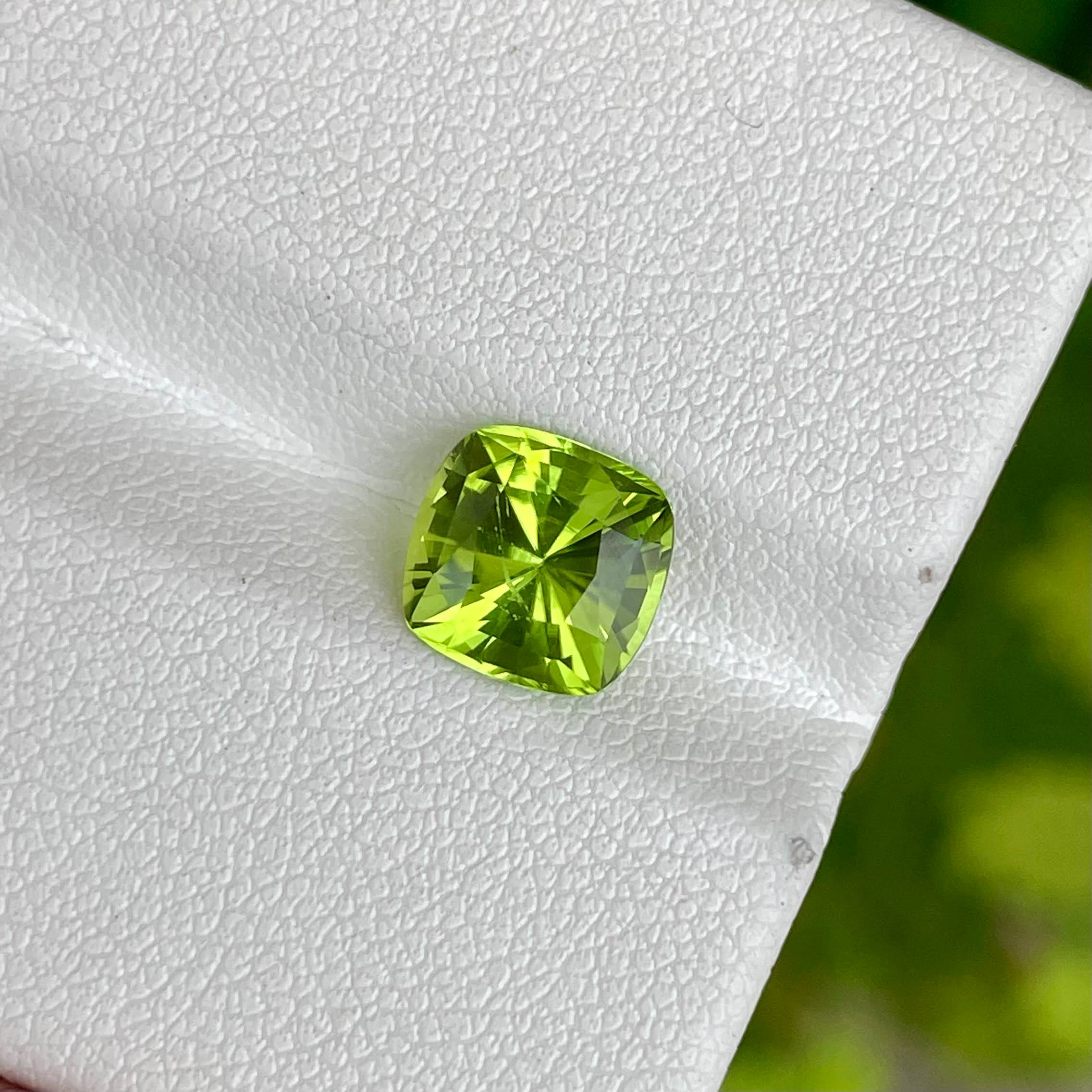 2.18 Carats Peridot Stone Custom Cut