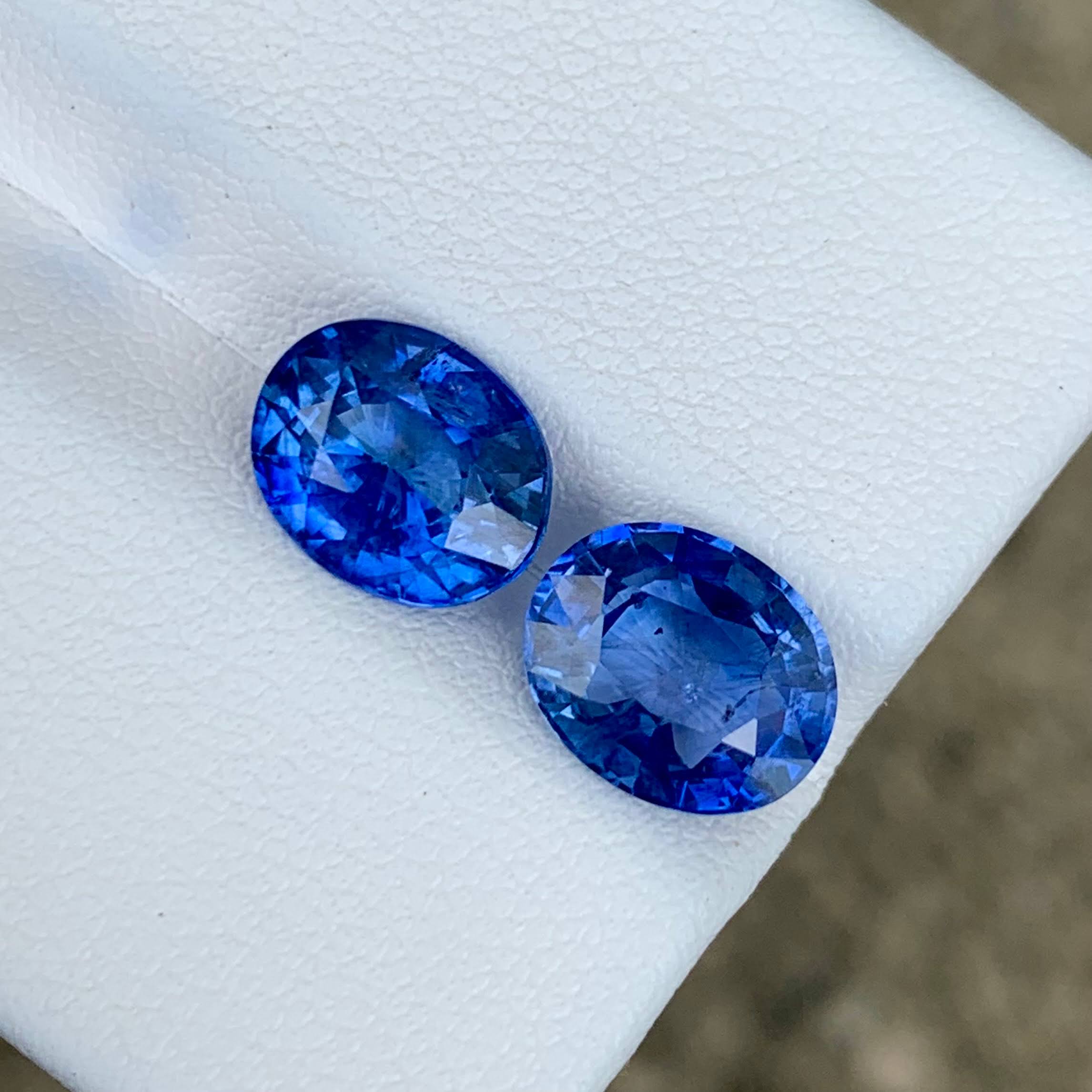 7.23Ct Blue Sapphire Pair