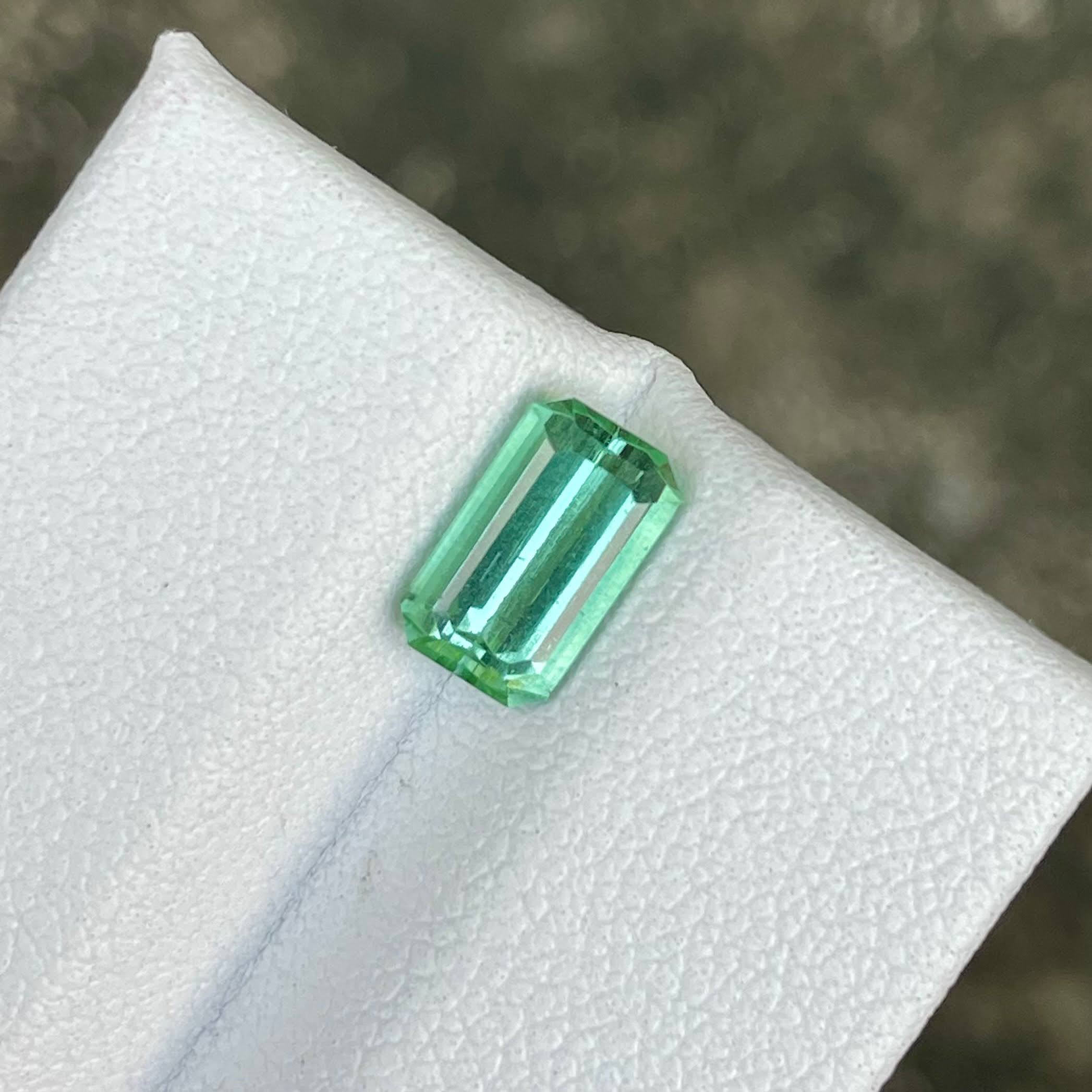 1.38 Carat Lagoon Mint Green Tourmaline