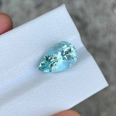 5.11 Carats Blue Aquamarine Pear Stone