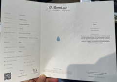 1.24 Ct ICA Certified Paraiba Tourmaline Pear