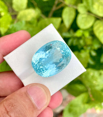 63.85 Carats Blue Aquamarine Gemstone