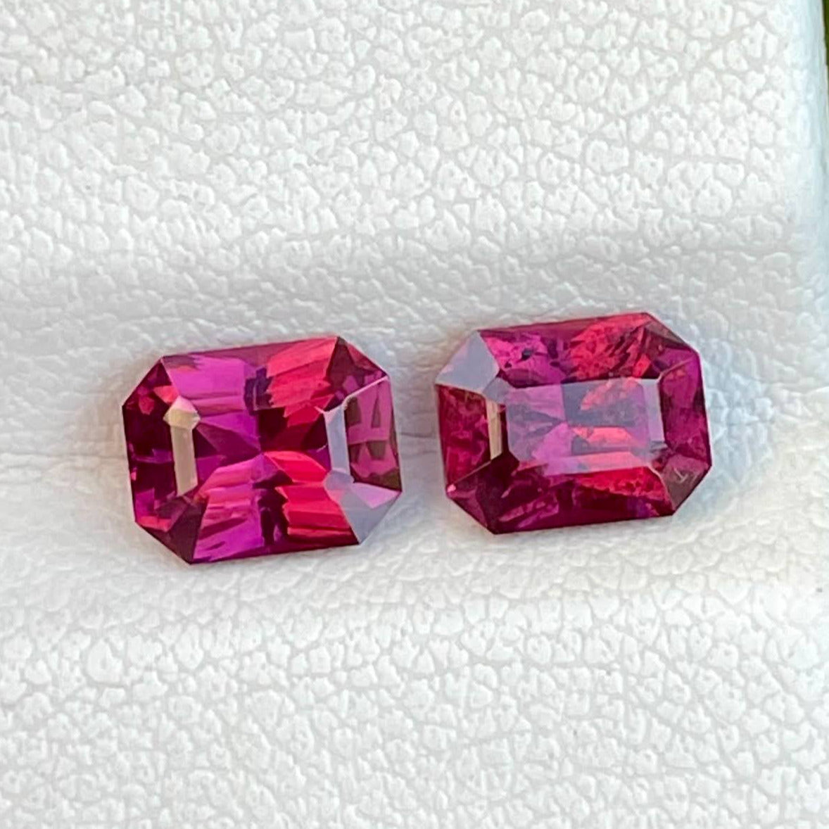 2.50 Carat Purplish Pink Garnet Pair