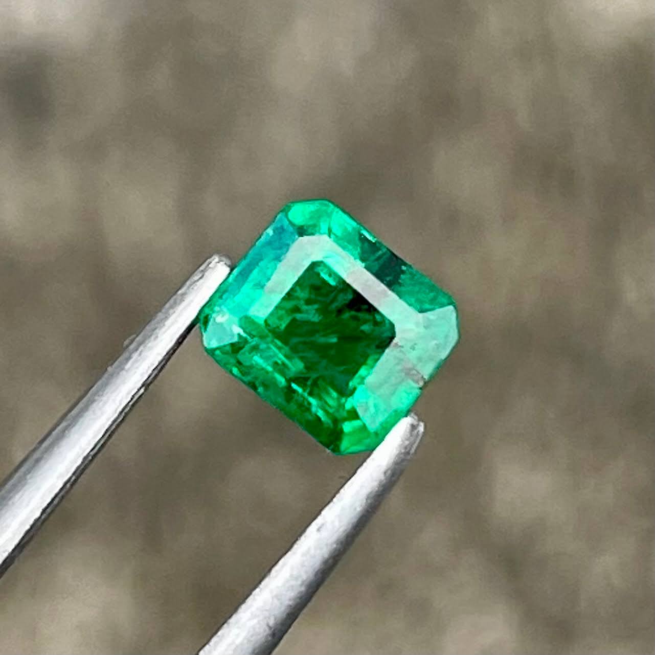 0.52ct Rich Green Zambian Emerald Emerald Cut