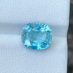 4.53ct Intense Blue Aquamarine Cushion