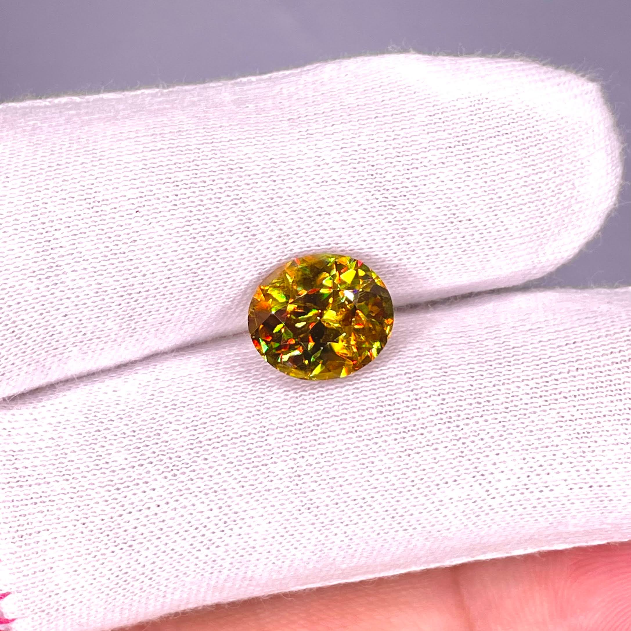 4.65 Carats Oval Cut Sphene Gemstone