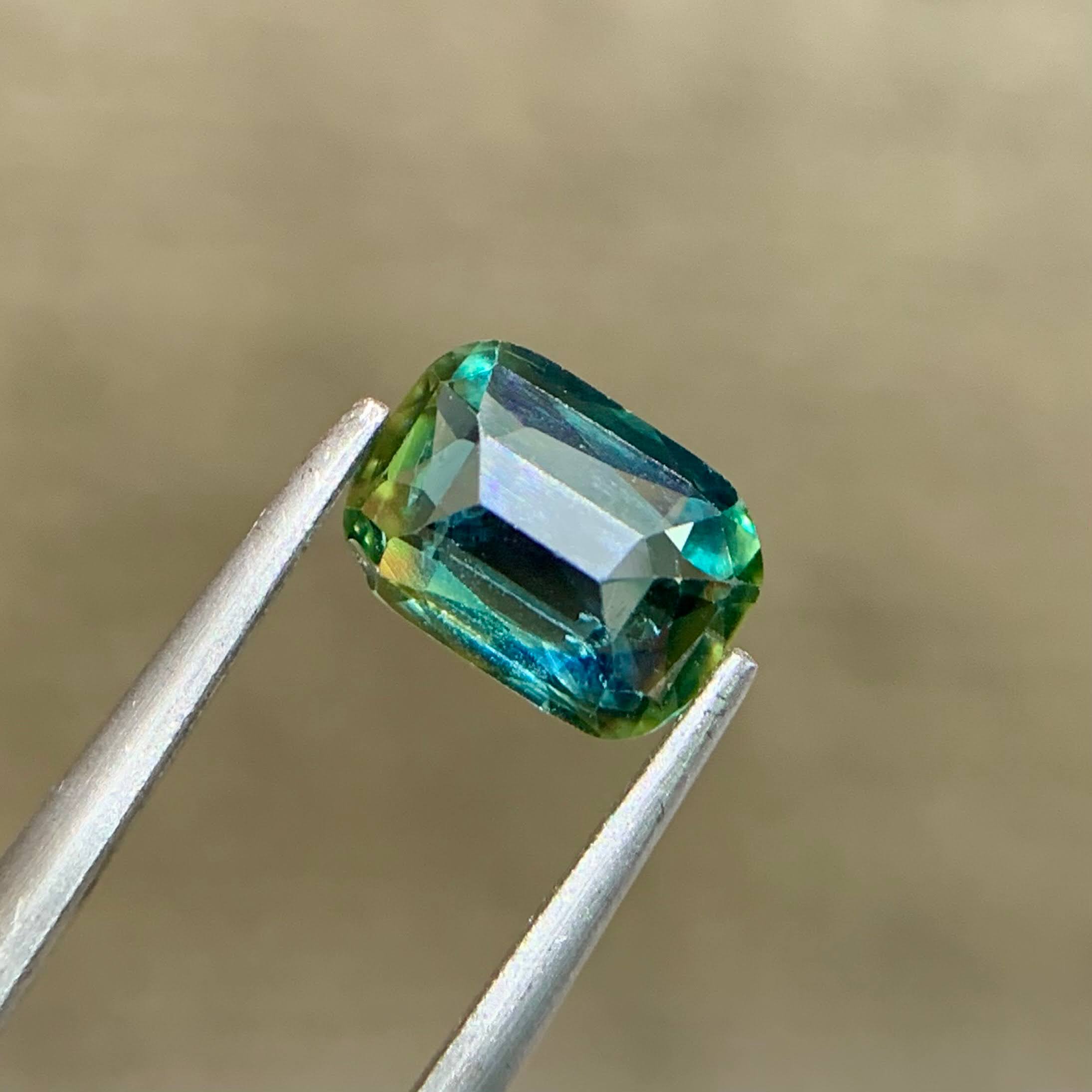 1.11ct Teal Sapphire Cushion Cut