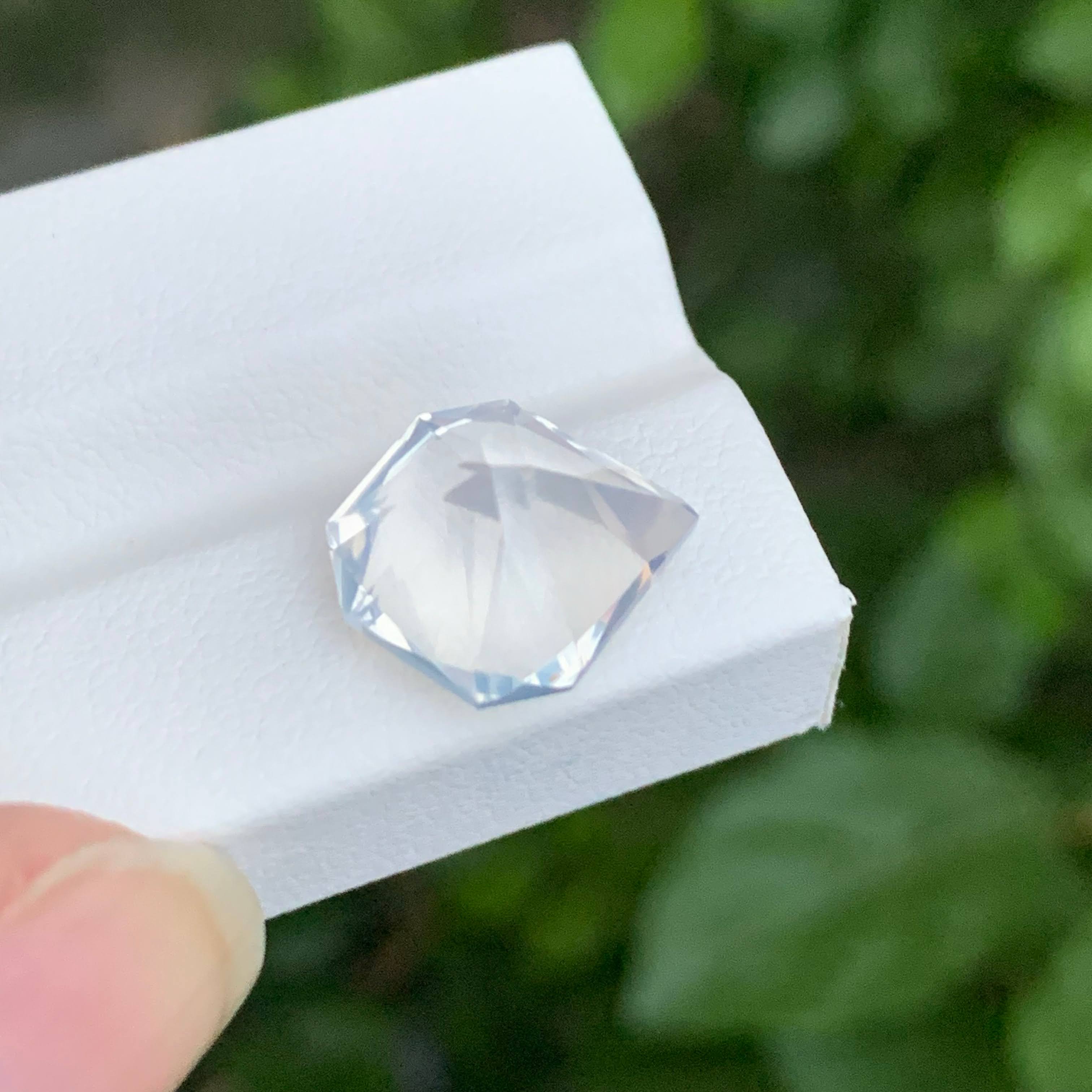 5.60 Carats Faceted Milky Quartz Stone