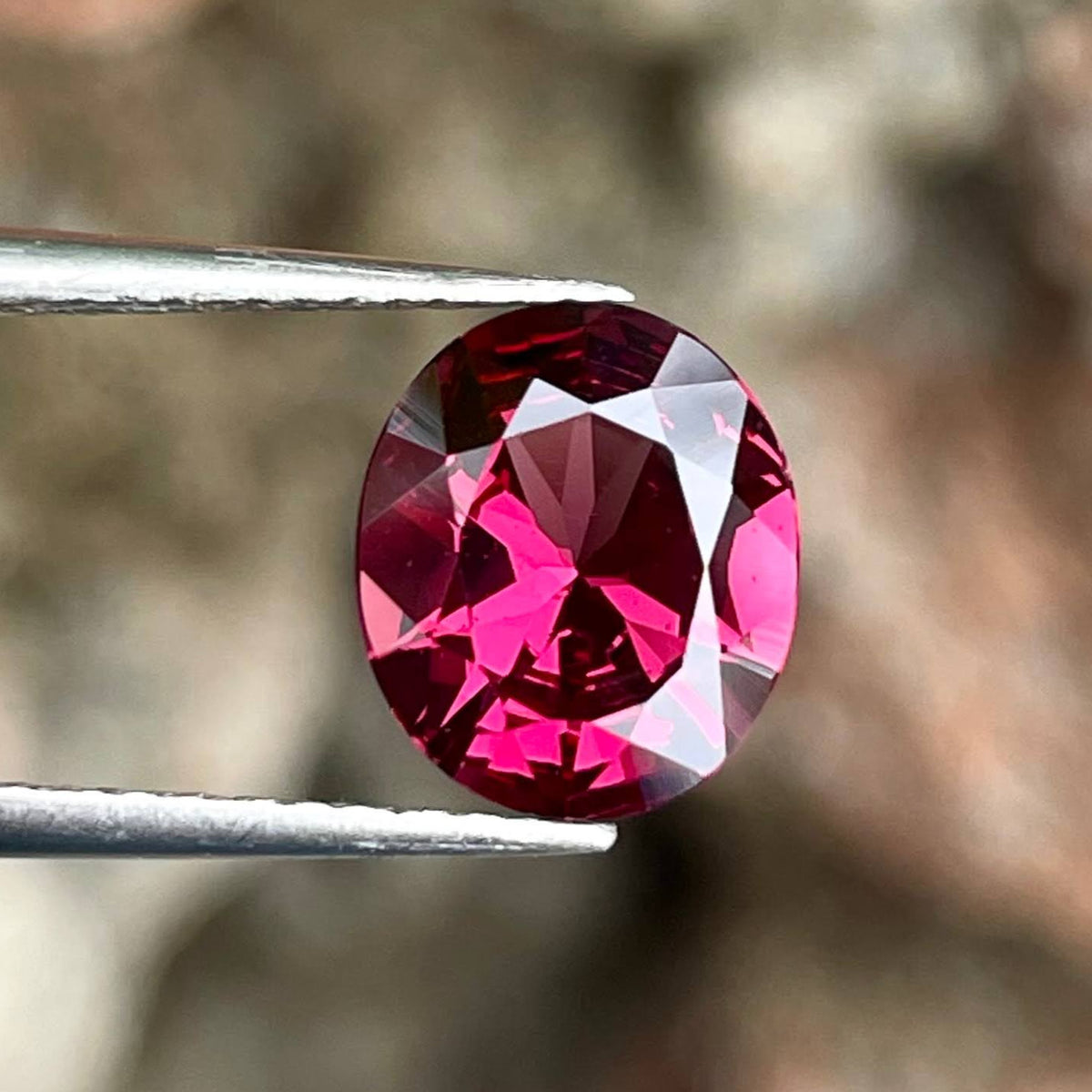 2.35 Carat Reddish Pink Garnet Stone