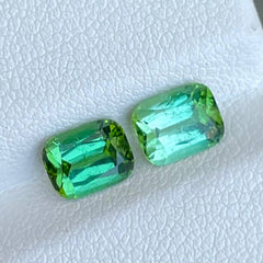 2.17 Carat Light Green Tourmaline Pair