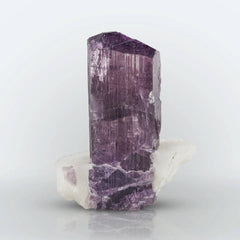 Purple Scapolite Crystal on Calcite