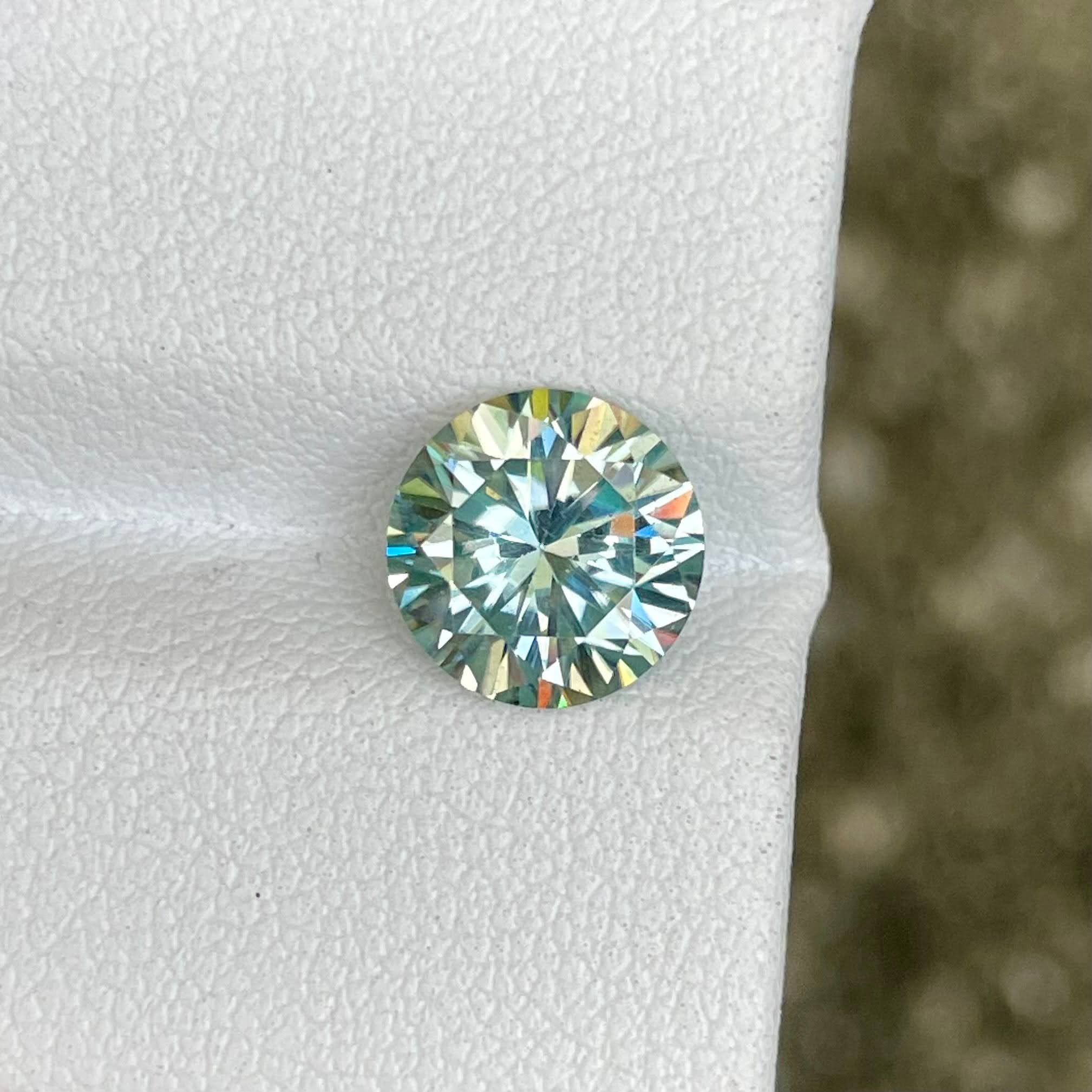 2.10 Carats Round Lab Grown Moissanite