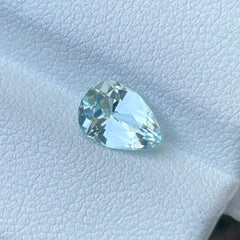  1.26ct Sea Color Aquamarine Pear Cut Pakistani Gem