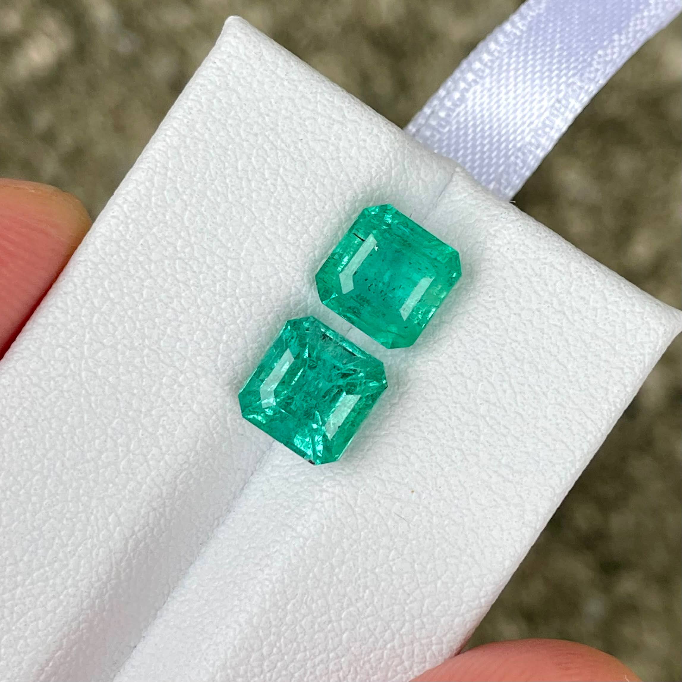 4.75 Carats Emerald Pair Asscher Cut