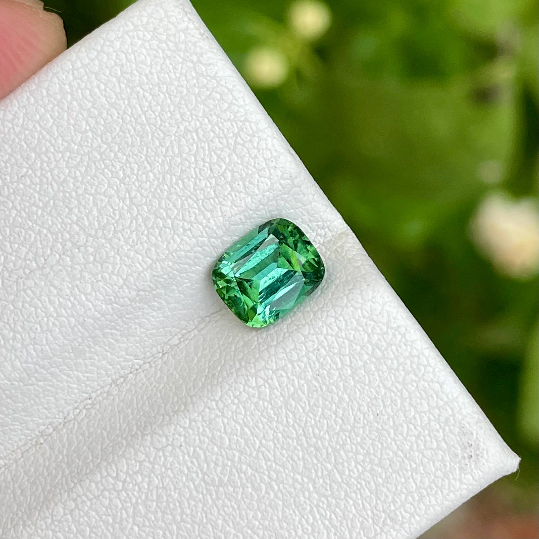 1.45 Carat Mint Green Tourmaline Stone 