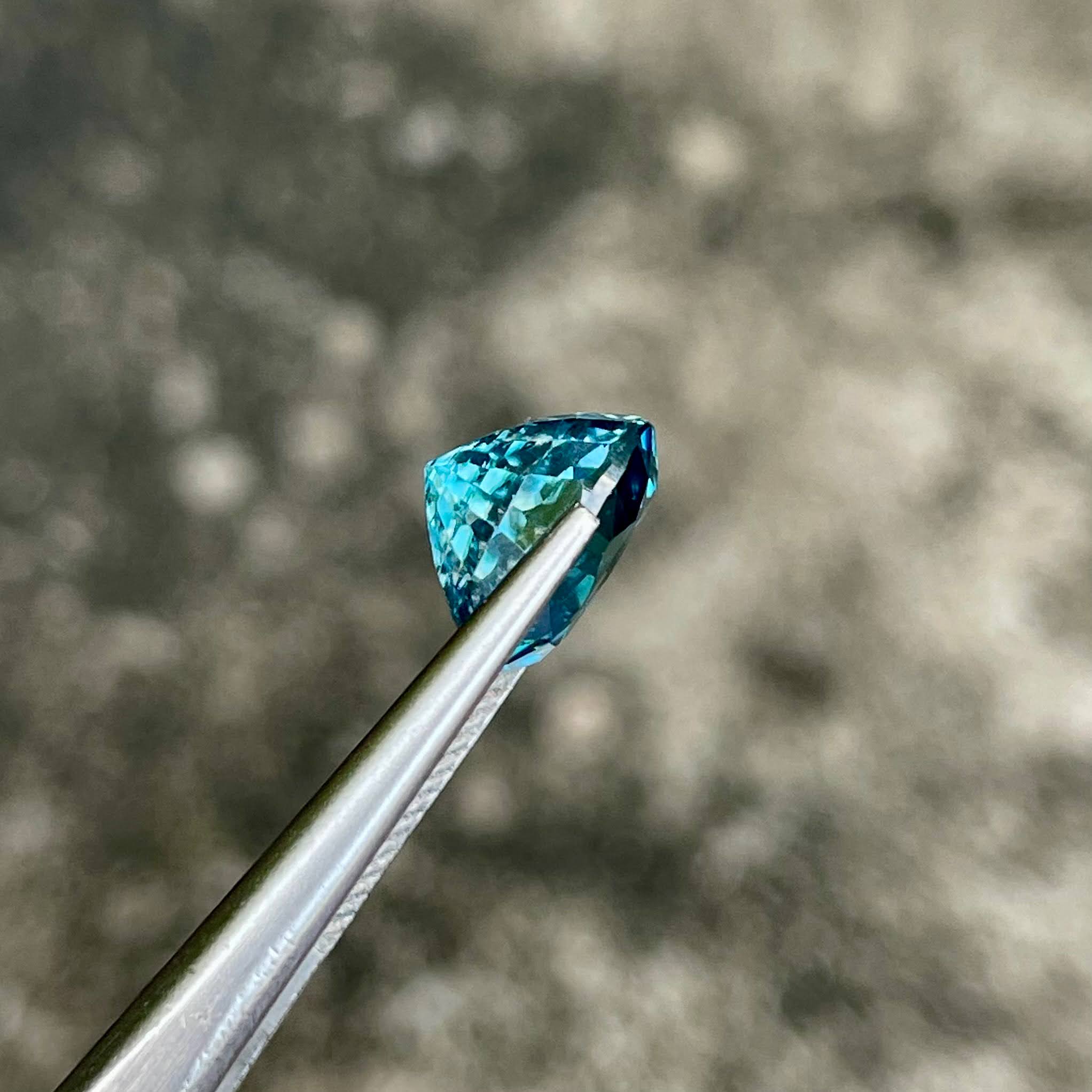 5.40 Carats Blue Trillion Zircon Stone