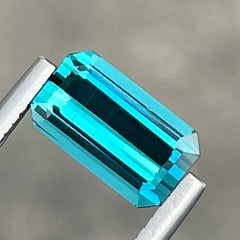 Replenishing Natural Indicolite Tourmaline 1.80 carats Emerald Cut Loose Afghani Gemstone