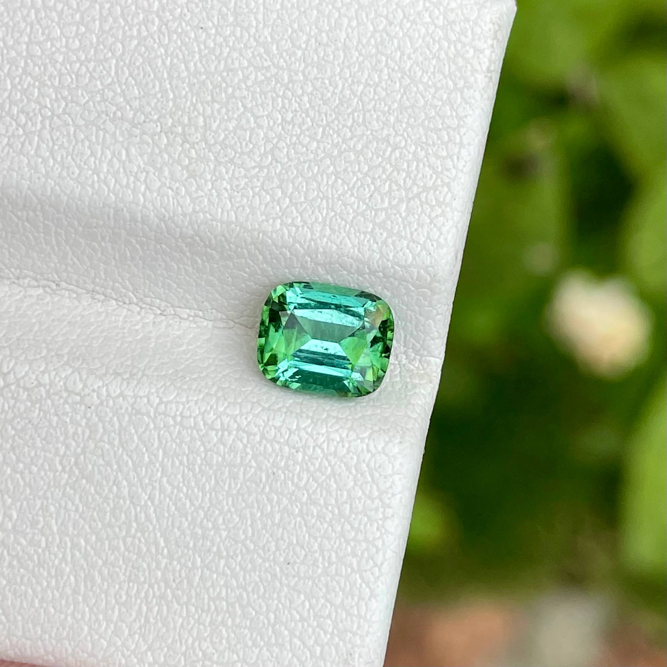 1.45 Carat Mint Green Tourmaline Stone 