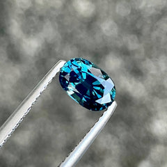 1.33 Carats Teal Blue Sapphire Stone Oval Cut Madagascar's Gemstone