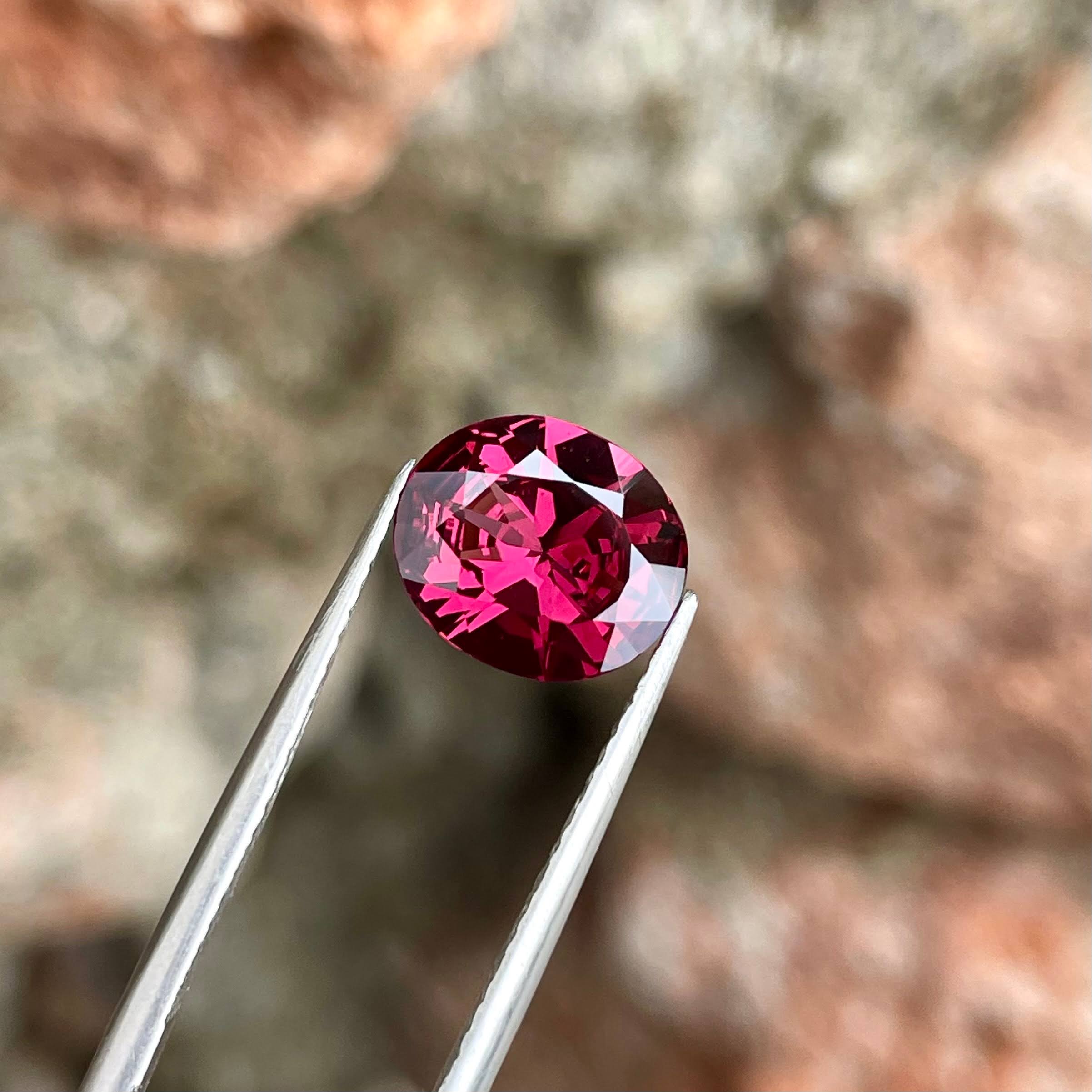 2.35 Carat Reddish Pink Garnet Stone