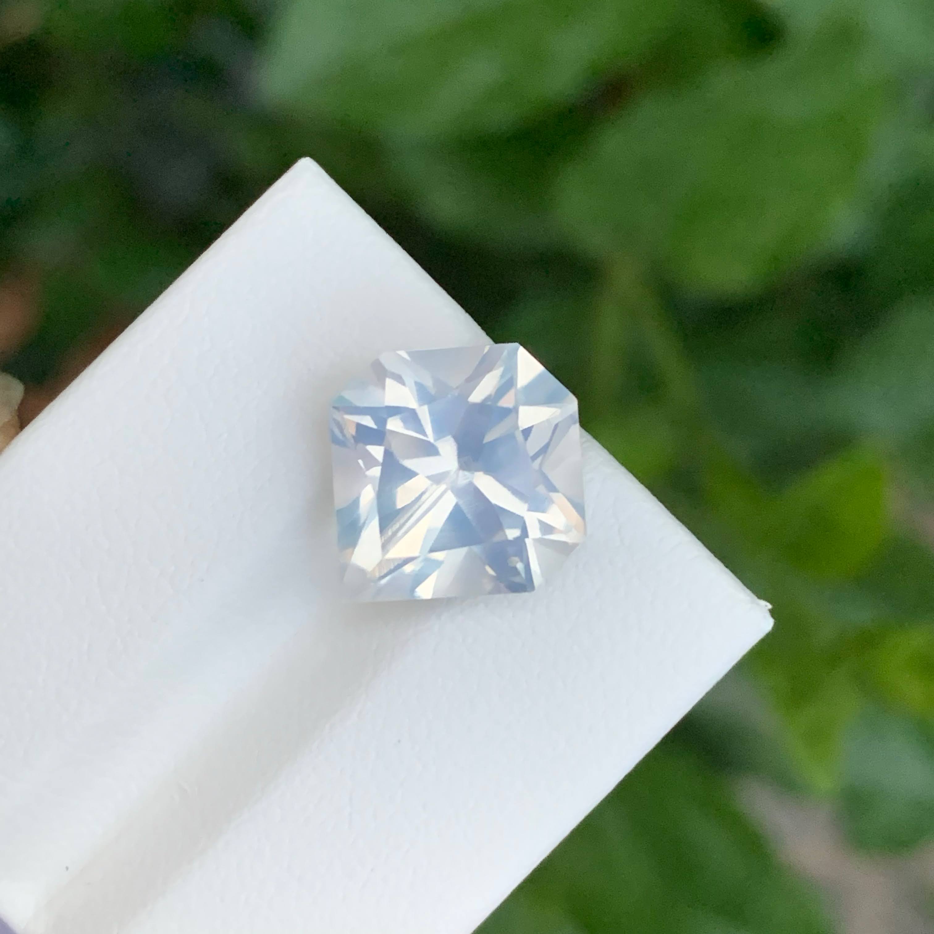 5.60 Carats Faceted Milky Quartz Stone