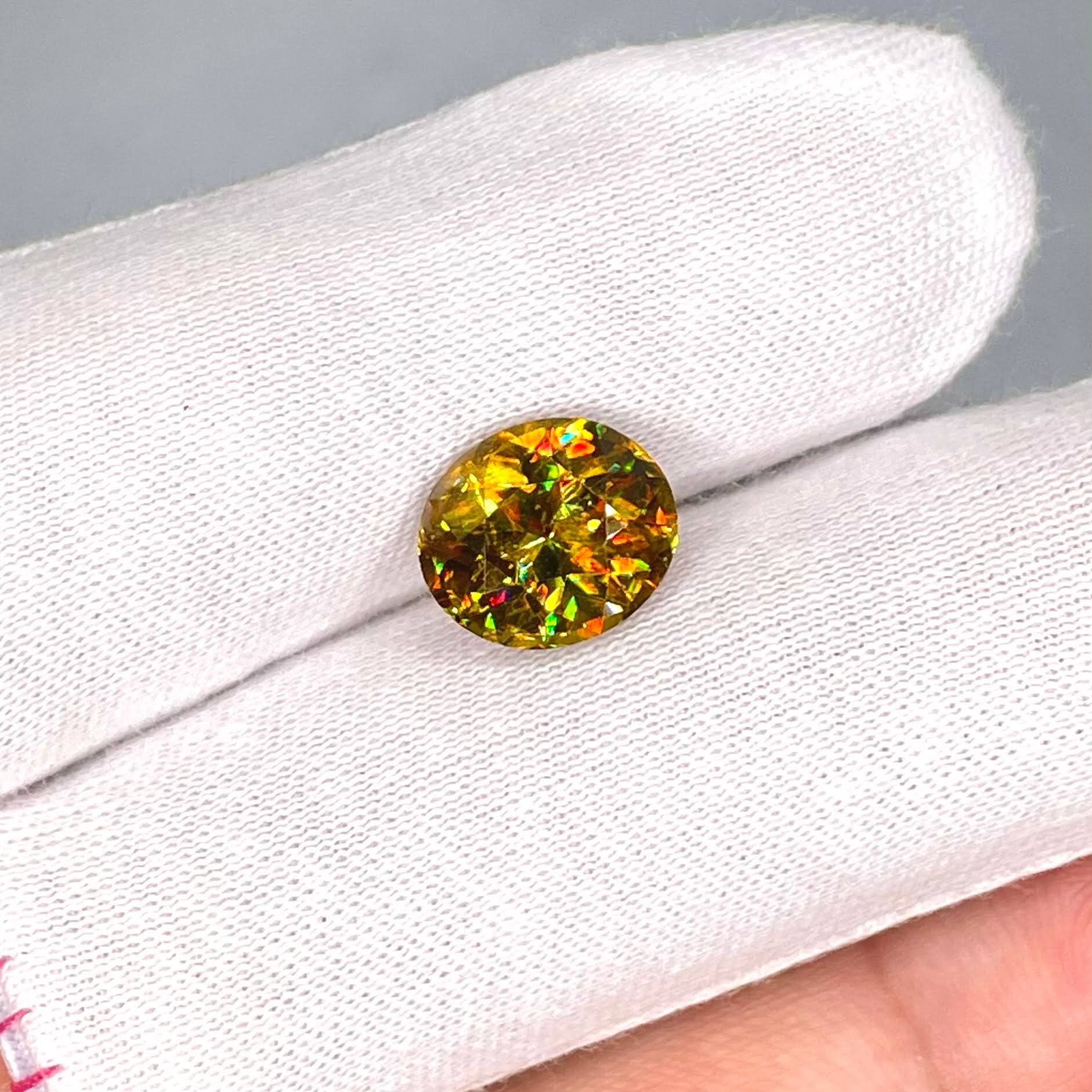 4.65 Carats Oval Cut Sphene Gemstone