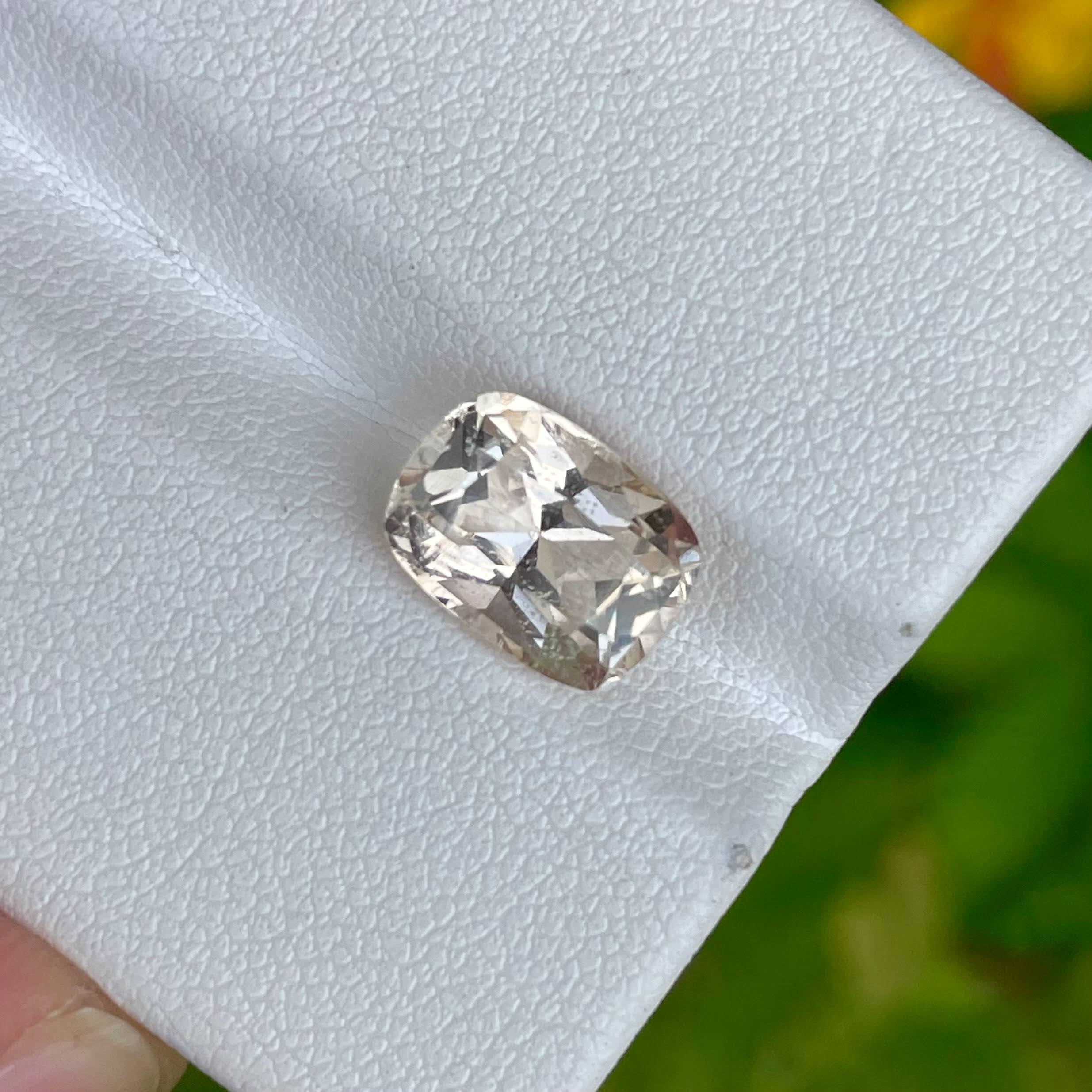 3.63 Carats Topaz Stone Cushion Cut