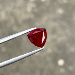  3.04 Carats Red Garnet Trilliant Shape