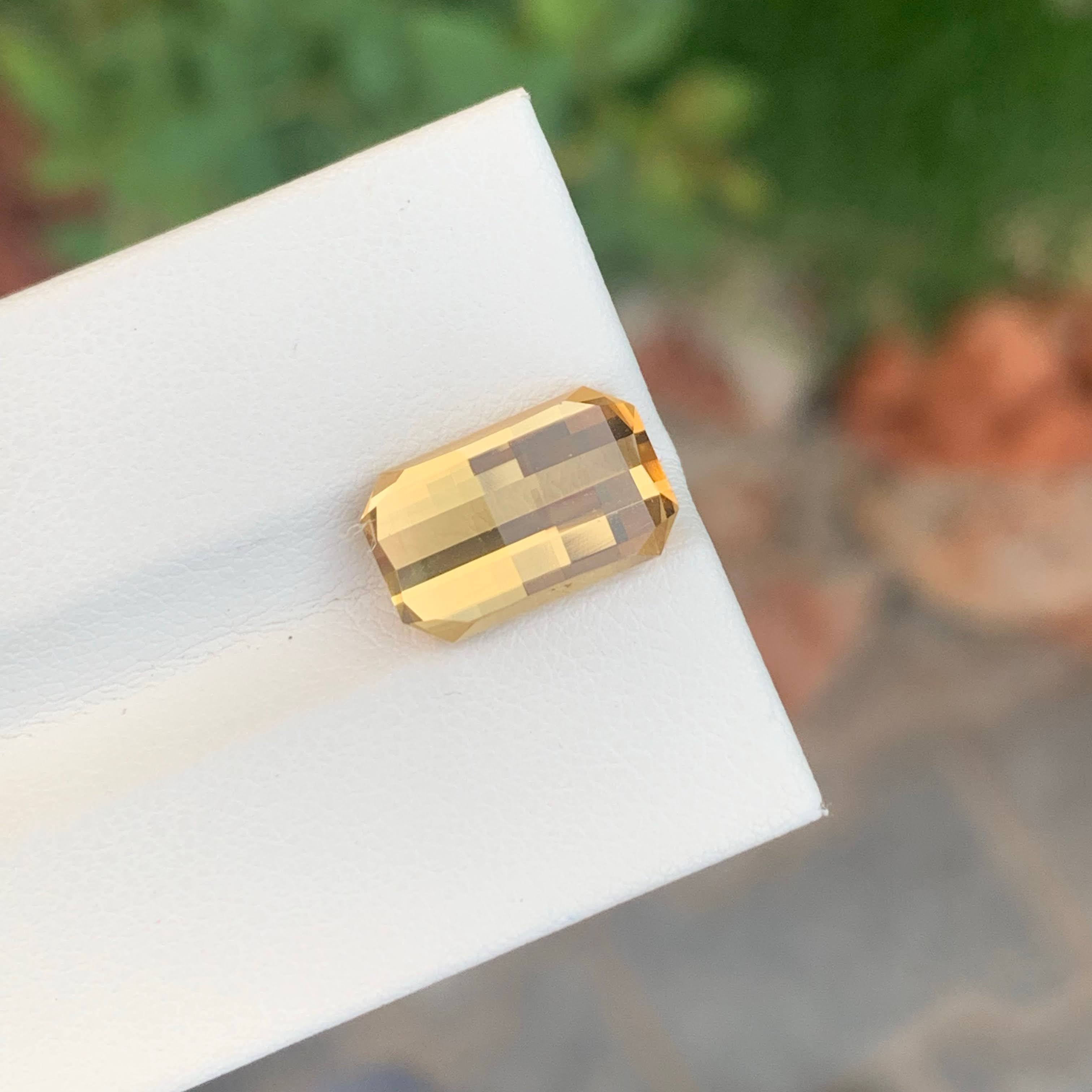 4.25 Carats Citrine Stone Pixel Cut