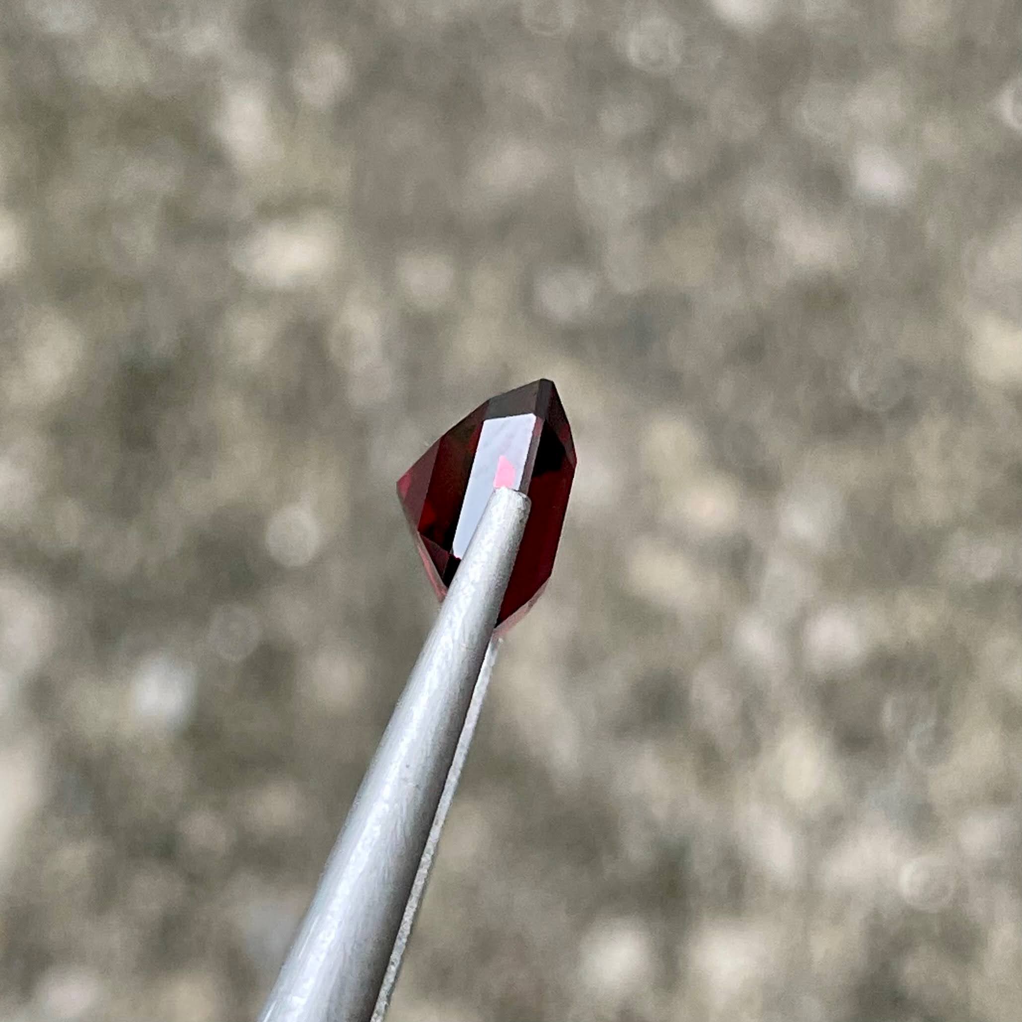 4.59 Carats Red Garnet Emerald Cut 