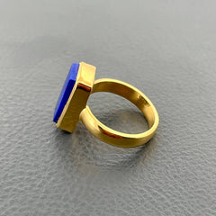 Handmade Blue Lapis Lazuli Silver Ring